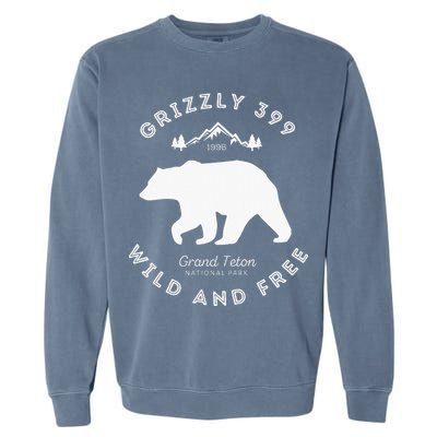 Grizzly 399 Wild & Free Grand Teton National Park Garment-Dyed Sweatshirt