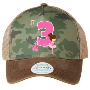 Girl 3 Year Old Ballerina 3rd Birthday Party Ballet Dancer Legacy Tie Dye Trucker Hat