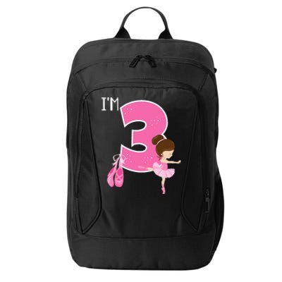 Girl 3 Year Old Ballerina 3rd Birthday Party Ballet Dancer City Backpack