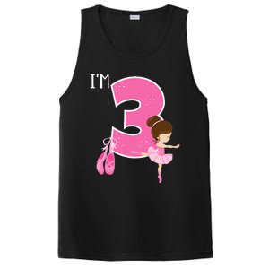 Girl 3 Year Old Ballerina 3rd Birthday Party Ballet Dancer PosiCharge Competitor Tank