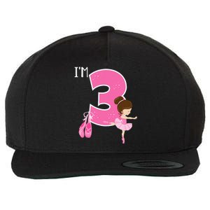 Girl 3 Year Old Ballerina 3rd Birthday Party Ballet Dancer Wool Snapback Cap