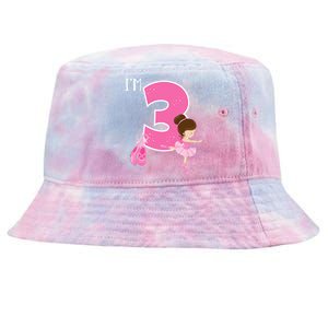 Girl 3 Year Old Ballerina 3rd Birthday Party Ballet Dancer Tie-Dyed Bucket Hat