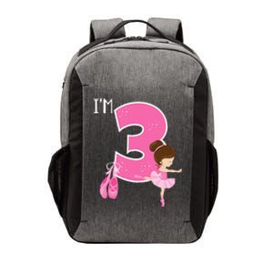 Girl 3 Year Old Ballerina 3rd Birthday Party Ballet Dancer Vector Backpack