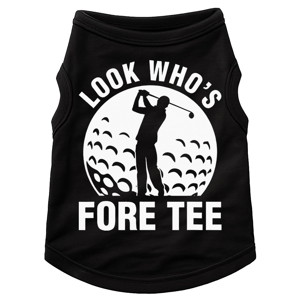 Golf 40th Birthday Look Who’s Fore 40 Forty Doggie Tank