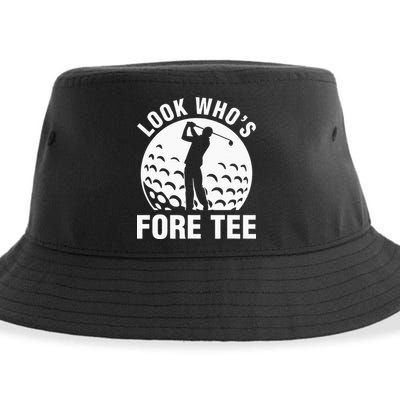 Golf 40th Birthday Look Who’s Fore 40 Forty Sustainable Bucket Hat
