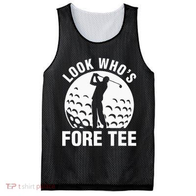 Golf 40th Birthday Look Who’s Fore 40 Forty Mesh Reversible Basketball Jersey Tank