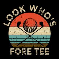 Golf 40th Birthday Pun Vintage Look Who’S Fore Bucket Hat
