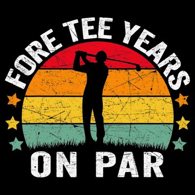 Golf 40th Birthday Pun Retro Vintage Look Who’S Fore Tee T-Shirt