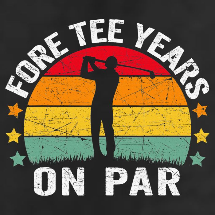 Golf 40th Birthday Pun Retro Vintage Look Who’S Fore Tee Beanie