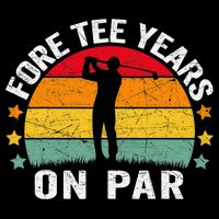 Golf 40th Birthday Pun Retro Vintage Look Who’S Fore Tee Tank Top