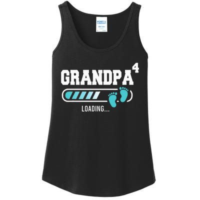 Grandpa 4 Fourth Time Grandpa Funny Grandpa Of Four Ladies Essential Tank