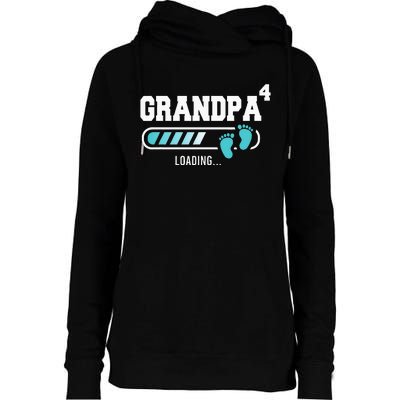 Grandpa 4 Fourth Time Grandpa Funny Grandpa Of Four Womens Funnel Neck Pullover Hood