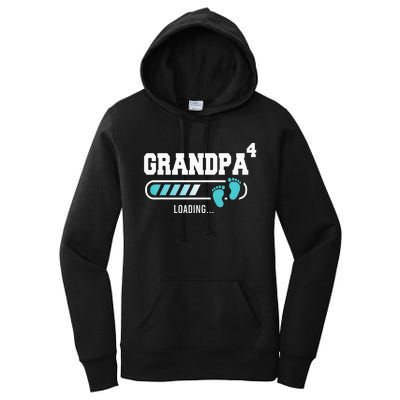 Grandpa 4 Fourth Time Grandpa Funny Grandpa Of Four Women's Pullover Hoodie