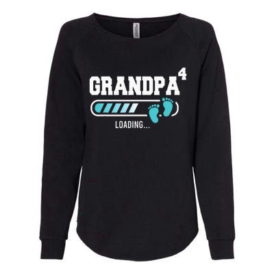 Grandpa 4 Fourth Time Grandpa Funny Grandpa Of Four Womens California Wash Sweatshirt