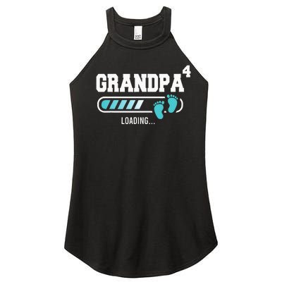 Grandpa 4 Fourth Time Grandpa Funny Grandpa Of Four Women's Perfect Tri Rocker Tank