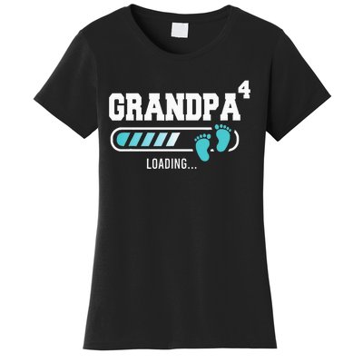 Grandpa 4 Fourth Time Grandpa Funny Grandpa Of Four Women's T-Shirt