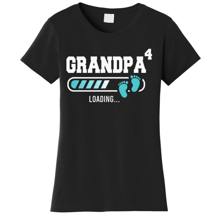 Grandpa 4 Fourth Time Grandpa Funny Grandpa Of Four Women's T-Shirt