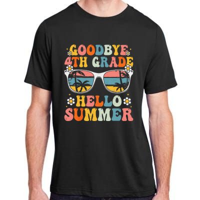 Goodbye 4th Grade Hello Summer Groovy Fourth Grade Graduate Adult ChromaSoft Performance T-Shirt