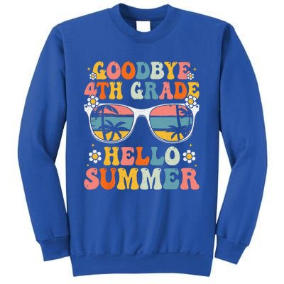 Goodbye 4th Grade Hello Summer Groovy Fourth Grade Graduate Sweatshirt