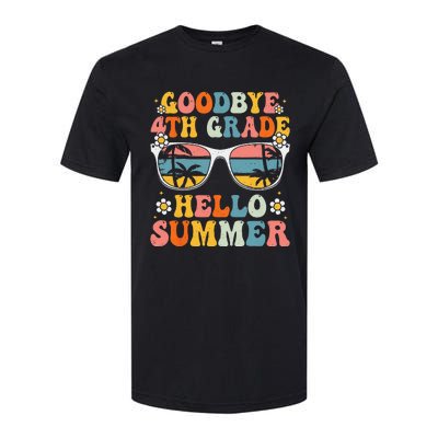 Goodbye 4th Grade Hello Summer Groovy Fourth Grade Graduate Softstyle CVC T-Shirt