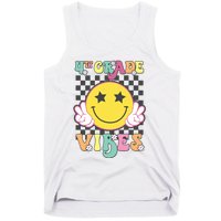 Girl 4th Grade Vibes Smile Face Back To School Fourth Grade Tank Top