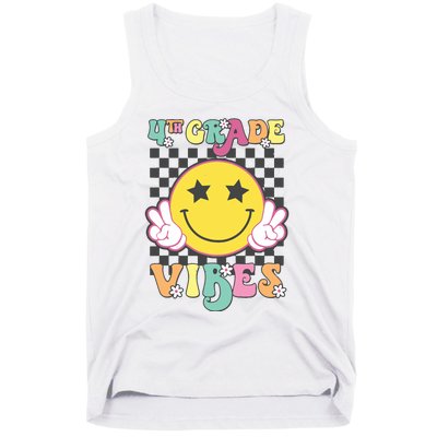 Girl 4th Grade Vibes Smile Face Back To School Fourth Grade Tank Top