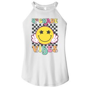 Girl 4th Grade Vibes Smile Face Back To School Fourth Grade Women's Perfect Tri Rocker Tank