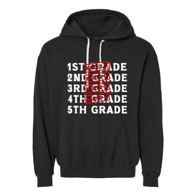 Goodbye 4th Grade Graduation Last Day School Hello 5th Grade Garment-Dyed Fleece Hoodie