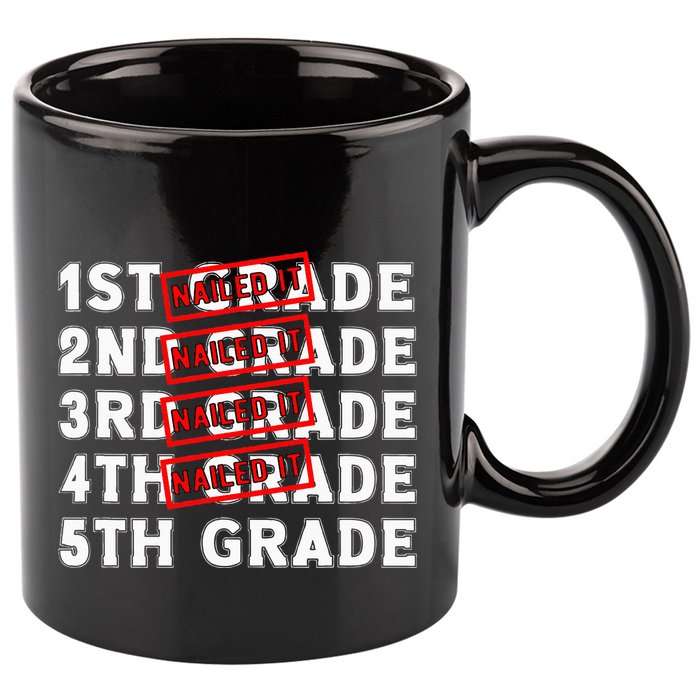 Goodbye 4th Grade Graduation Last Day School Hello 5th Grade 11oz C Handle Ceramic Mug