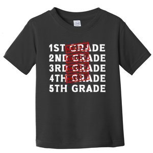 Goodbye 4th Grade Graduation Last Day School Hello 5th Grade Toddler T-Shirt