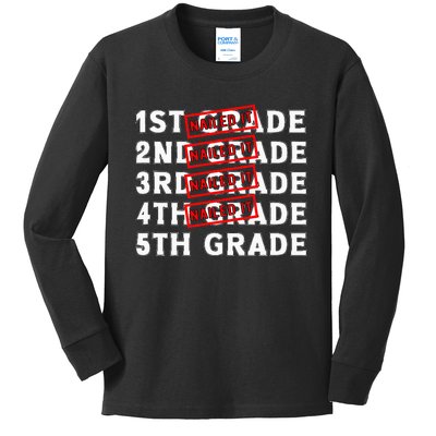 Goodbye 4th Grade Graduation Last Day School Hello 5th Grade Kids Long Sleeve Shirt