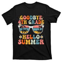 Goodbye 4th Grade Hello Summer Groovy Fourth Grade Graduate T-Shirt