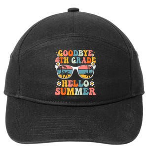 Goodbye 4th Grade Hello Summer Groovy Fourth Grade Graduate 7-Panel Snapback Hat