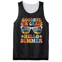 Goodbye 4th Grade Hello Summer Groovy Fourth Grade Graduate Mesh Reversible Basketball Jersey Tank