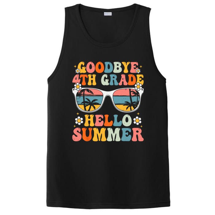 Goodbye 4th Grade Hello Summer Groovy Fourth Grade Graduate PosiCharge Competitor Tank