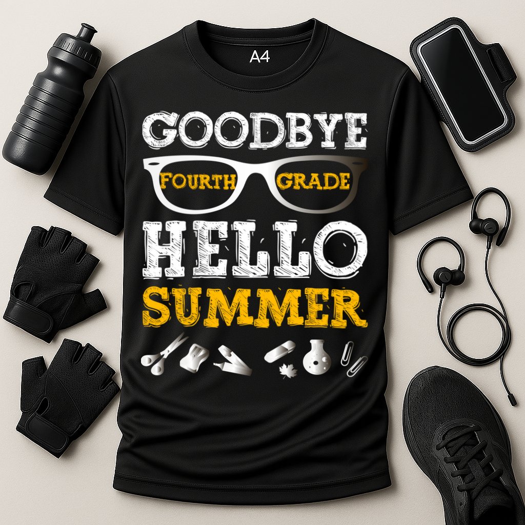 Goodbye 4Th Grade Hello Summer Gift Fourth Grade Graduate Gift Cooling Performance Crew T-Shirt