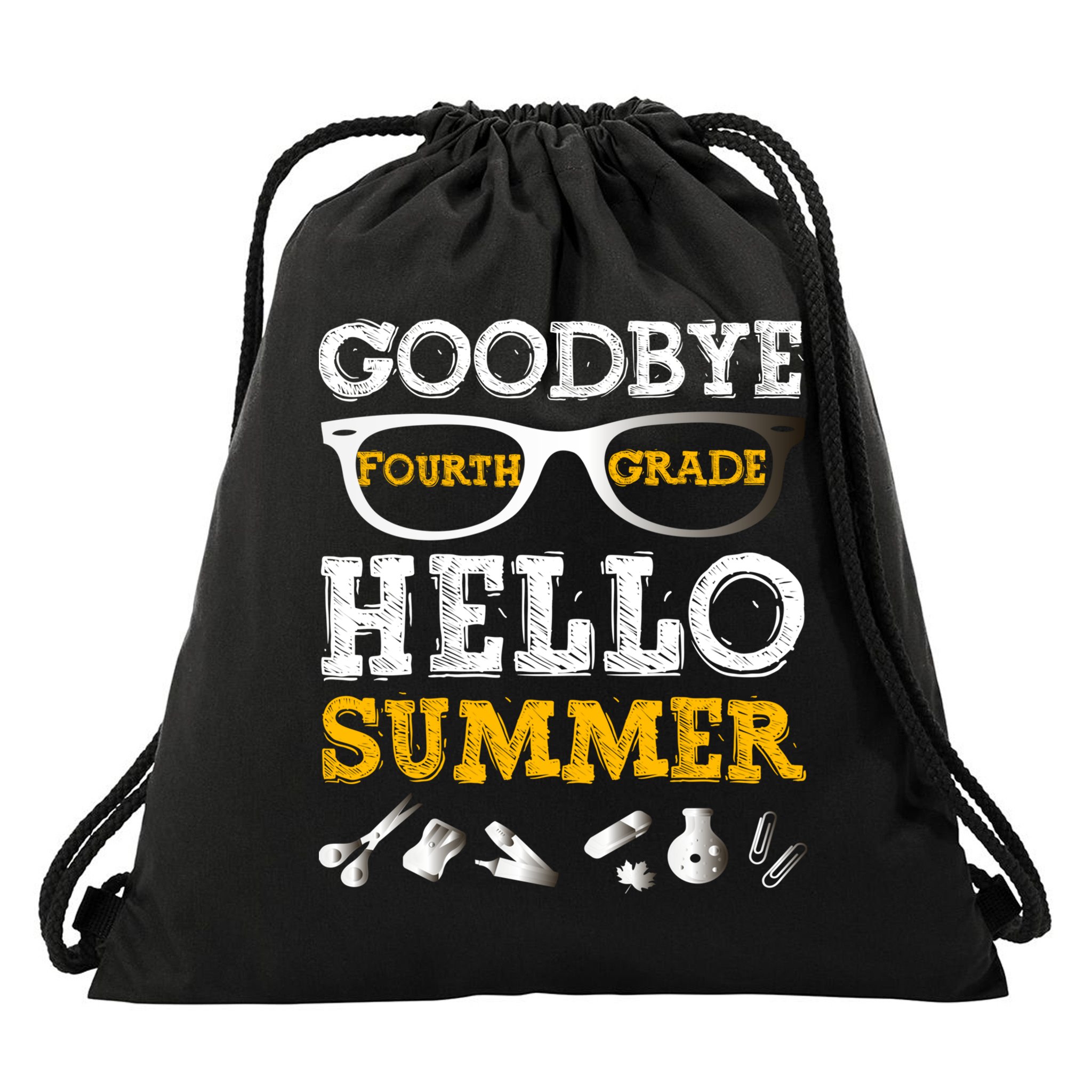 Goodbye 4Th Grade Hello Summer Gift Fourth Grade Graduate Gift Drawstring Bag