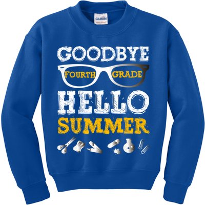 Goodbye 4Th Grade Hello Summer Gift Fourth Grade Graduate Gift Kids Sweatshirt