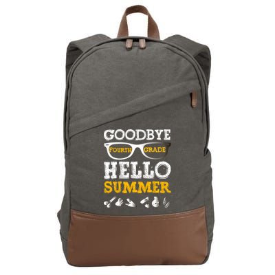 Goodbye 4Th Grade Hello Summer Gift Fourth Grade Graduate Gift Cotton Canvas Backpack
