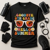 Goodbye 4th Grade Hello Summer Funny Fourth Grade Graduate Cooling Performance Crew T-Shirt