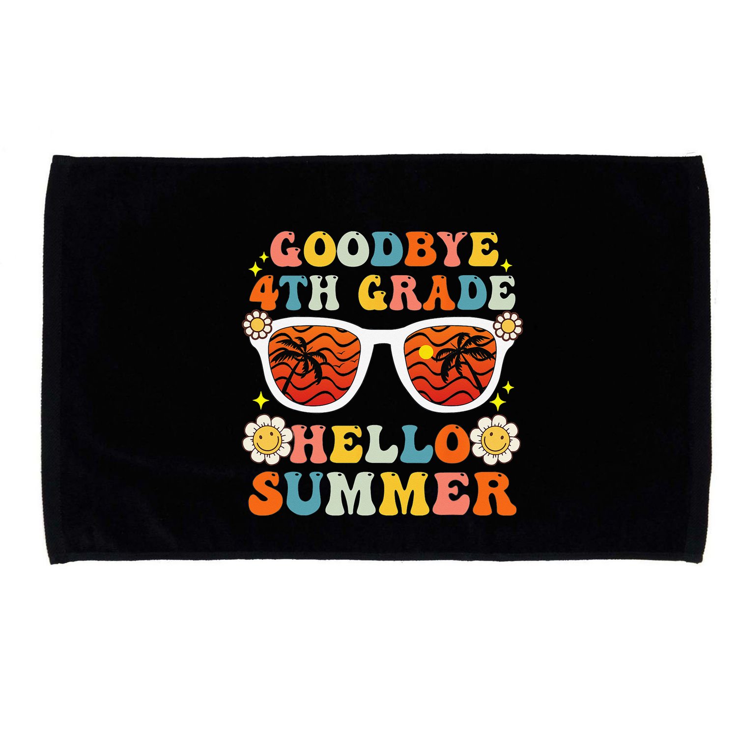 Goodbye 4th Grade Hello Summer Funny Fourth Grade Graduate Microfiber Hand Towel