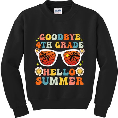 Goodbye 4th Grade Hello Summer Funny Fourth Grade Graduate Kids Sweatshirt