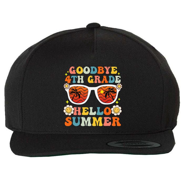 Goodbye 4th Grade Hello Summer Funny Fourth Grade Graduate Wool Snapback Cap