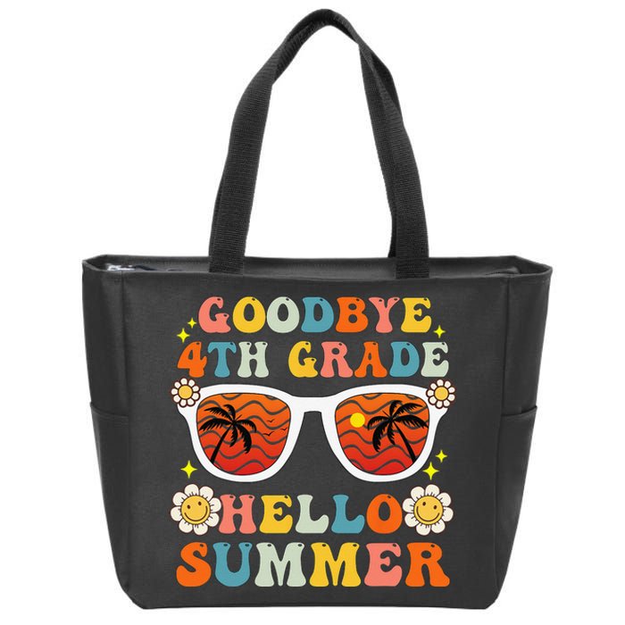 Goodbye 4th Grade Hello Summer Funny Fourth Grade Graduate Zip Tote Bag