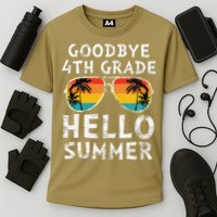 Goodbye 4th Grade Hello Summer Sunglasses Last Day Of School Gift Cooling Performance Crew T-Shirt