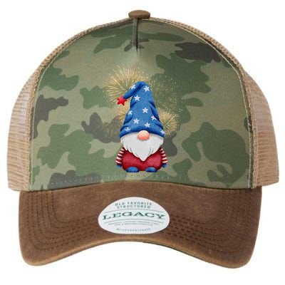 Gnome 4th Of July Firework Legacy Tie Dye Trucker Hat
