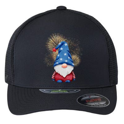 Gnome 4th Of July Firework Flexfit Unipanel Trucker Cap