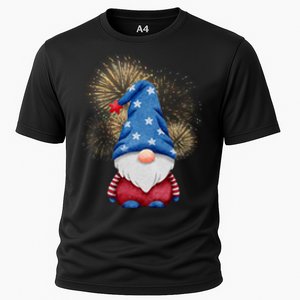 Gnome 4th Of July Firework Cooling Performance Crew T-Shirt