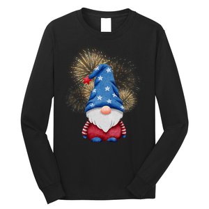 Gnome 4th Of July Firework Long Sleeve Shirt