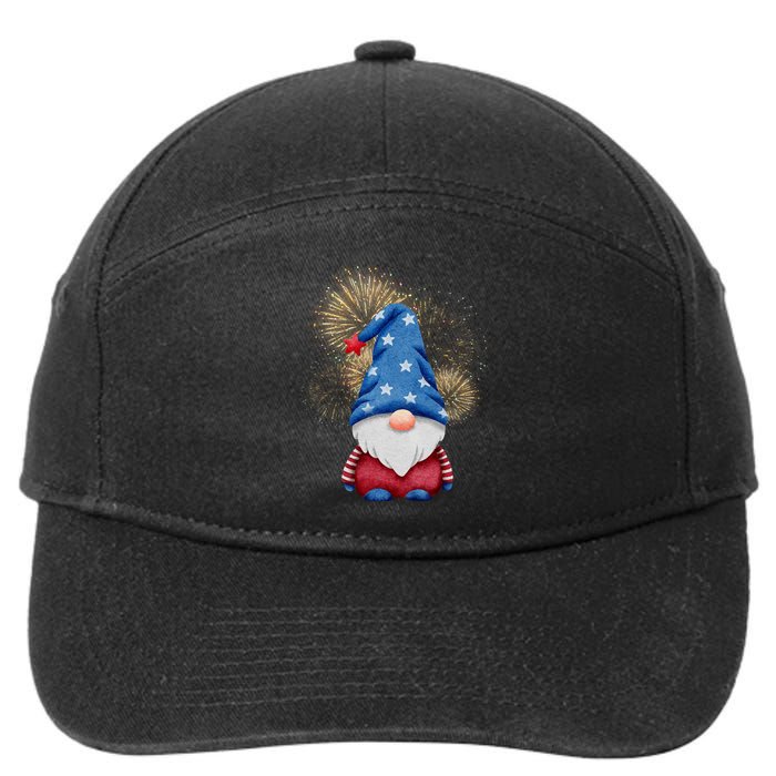 Gnome 4th Of July Firework 7-Panel Snapback Hat